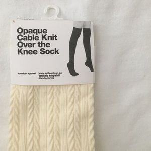 BLACK American Apparel Over the Knee Socks